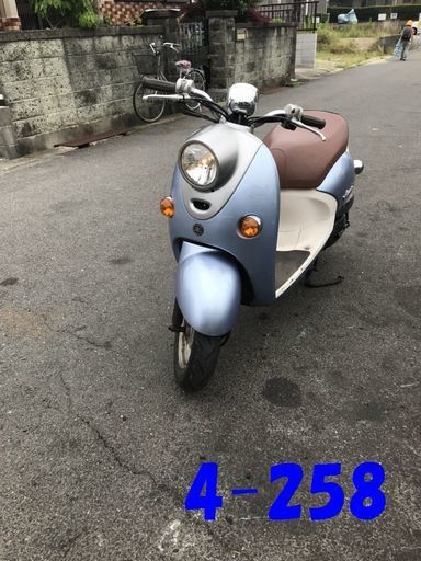 お取引頂きました。愛知県公安委員会登録業者(バイク商)☆GARAGE-ECO千音寺☆軽整備＆点検済み☆ヤマハ　ビーノSA26J青　4-258名古屋市中川区より!!