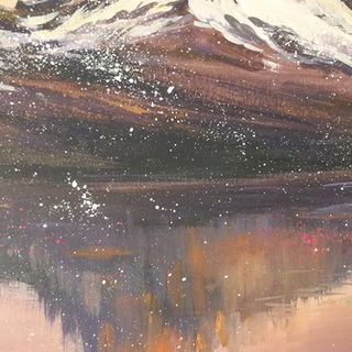 風景 「マッターホルンの夕焼け」肉筆画 風景 「マッターホルンの夕焼け」肉筆画 【公式通販】
