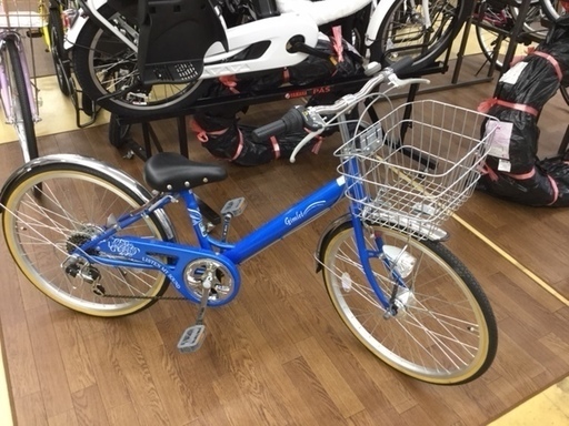 【新品】　22インチ　子供自転車　外装6段　LEDオートライト　クリアランスセール