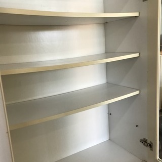 ホワイト食器棚　中古　リサイクルショップ宮崎屋18.5.24