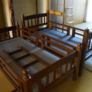 ☆使用期間少☆ (株)山善　木製二段ベッド　引き取り希望☆　