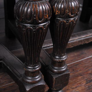 イギリス アンティーク エリザベス期 バルボスレッグ チェア 4脚セット オーク材　ダイニングチェア　アームチェア　洋館　アントレ