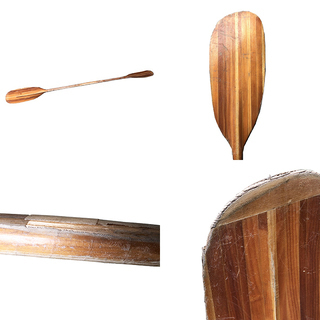 カヤック FRP製 超軽量 パドルセット 赤 レッド 1人乗り 艇 シングル カヌー 船 ボート 東μKB a