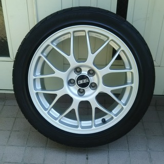 値下げしました！BBSアルミホイール　スバルレガシー用　純正品　裏にSTIの刻印あり　プリウス20に着用　４本セット
