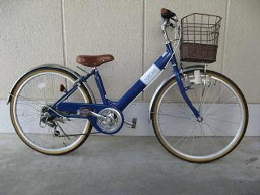 （中古）子供用２４インチ・シティー（シマノ製外装６段変速・ダイナモライト）