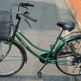 ジャンク品 中古自転車　グリーン色