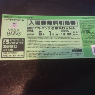 野球チケット ソフトバンク VS 横浜 DeNA ヤフオクドーム