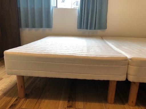 ダブルベッド一式セット（ベッド本体、枕2つ、ベッドパッド、掛け布団、シーツ、ベッドライナー）