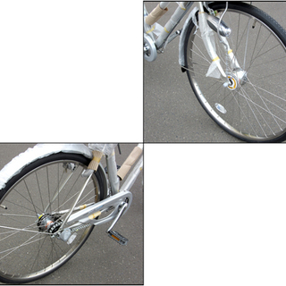 TS 未使用品 ミヤタ/ステンレーザー 26インチシティーサイクル オートライト＆内装3段 シルバー1