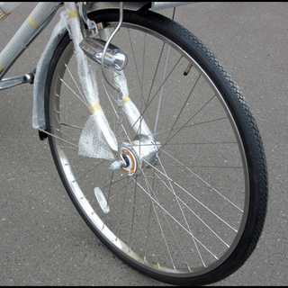 TS 未使用品 ミヤタ/ステンレーザー 26インチシティーサイクル オートライト＆内装3段 シルバー2