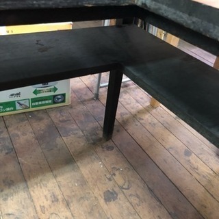 レトロ/アンティーク 昭和30年ごろに小学校で使われていた作業台/机/テーブル L字型 中古品