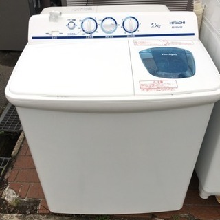 2017年　二槽式洗濯機　HITACHI　5.5kg　PS-55...