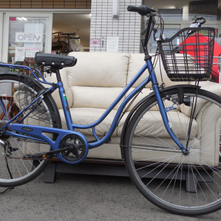 南12条店 シティーサイクル 27インチ自転車 切替付き/カギ付き ブルー