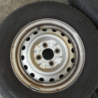 深溝中古LTタイヤ　165R13 LT 日産ADバン純正スチールホイール付き