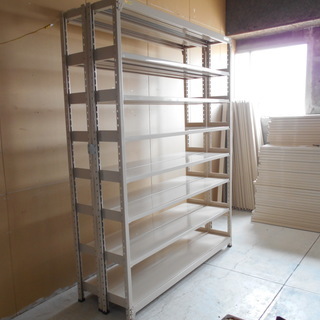 サカエ　ノンボルト　天地８段スチール棚　フルセット（ばら売り可）『美品中古』【リサイクルショップサルフ】