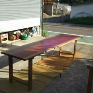 オーダーメイド ダイニングテーブル テーブル ベンチの画像
