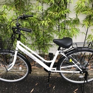 【ほぼ新品自転車】ﾏﾏﾁｬﾘ ｼﾏﾉ6段変速 LEDﾗｲﾄ 白色