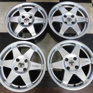 プジョー 208 308 408 1007 2008 5008 206 207等に★TECMAG　6.5J+25　108-4穴★立て込みタイプ純正ボルト対応★タイヤの相談承ります。   