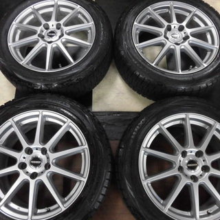 この時期なのでお買い得！！ダンロップ　ウインターマックス215/55R17 2013年★WAREN　7J+38　114.3-5穴★クラウン　マークX　エスティマ等    