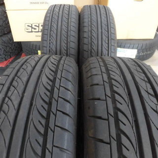 タイヤ山しっかり！！ＷＡＬＤ　ドゥシャトレⅡ　5Ｊ＋35　100-4穴★155/65Ｒ14中古付き★N-BOX N-WGN ミラ アルト等のローダウン車に