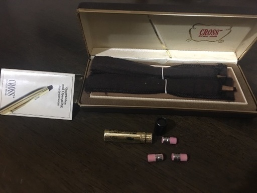 クロス/シャーペン\u0026ボールペンセット 消しゴム新品3個付き センチュリー 1/20 14KT GOLD FILLED 中古品
