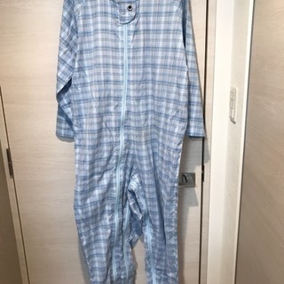 介護用パジャマ（つなぎ） 水色