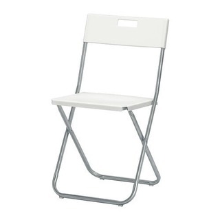 ★値下げ！　IKEA 折りたたみ パイプ椅子 新品 白 2脚あります 