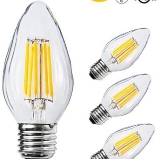 エジソン電球 LED クリア 電球色4個セット