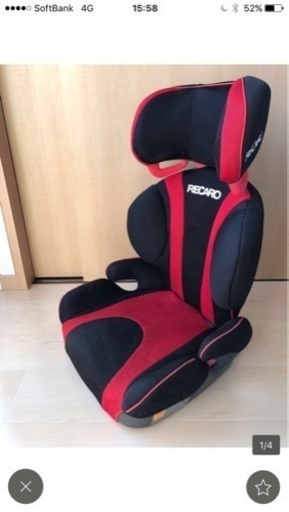 レカロ ジュニアシートRECARO 赤×黒 15㎏～36㎏ 100㎝～145㎝ 3歳～11歳対象