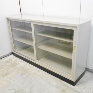 ジョインテックス ガラス扉引き違い書庫 『美品中古』W1760 