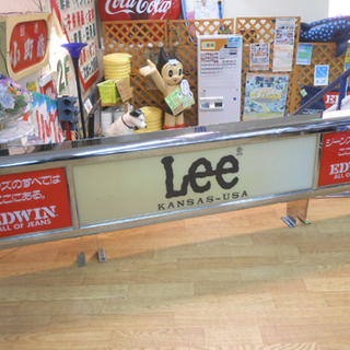 Lee EDWIN 電飾 看板 店頭販促品 オブジェ 幅150×奥行10×42cm