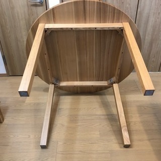 無印 丸テーブル タモ材 廃盤 ダイニングテーブル リビング キッチン  