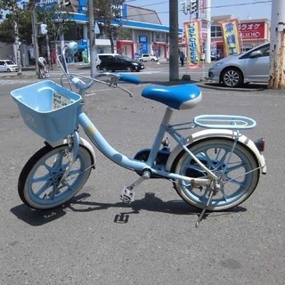 子供用自転車 ジュニアサイクル 16インチ 水色 女児向け 札幌...