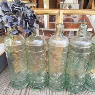アンティークソーダーガラス瓶 １Ｌ× ５本 