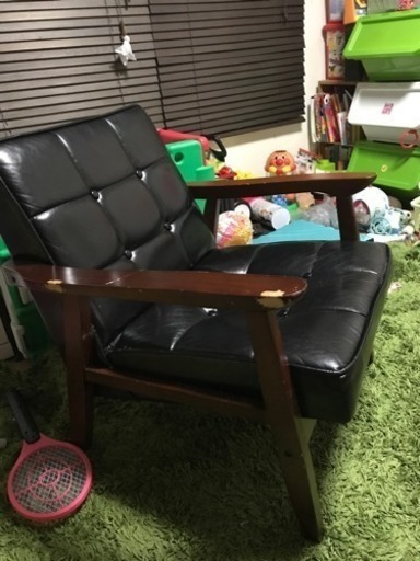 一人掛け ソファ レザー