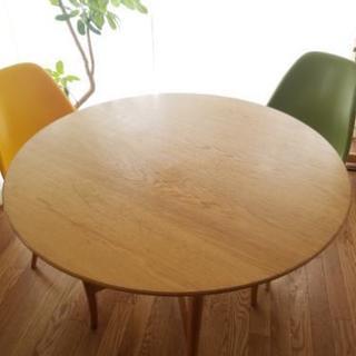 直径90cm丸テーブル　木　北欧家具　元値10万
