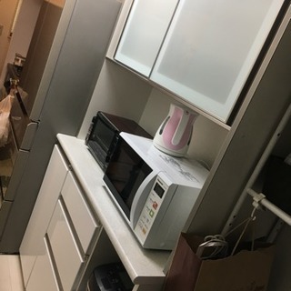 ニトリ 食器棚 キッチンボード(アルミナ2 120KB WH)