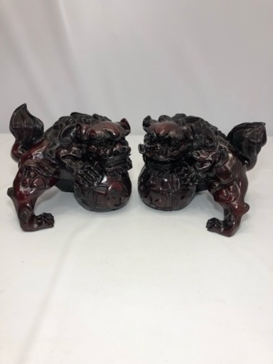 演技物 狛犬セット置物  ズッシリ重い超美品 2体セット