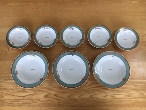 【金メッキ洋食器８枚セット】中皿3枚・小皿5枚（Papillon・TABLE COLLECTION）洋皿