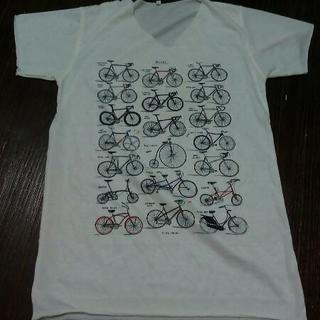 自転車柄★カットソーTシャツ
