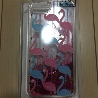 美品 キラキラピンクラメ フラミンゴ iPhone7/8 ケース