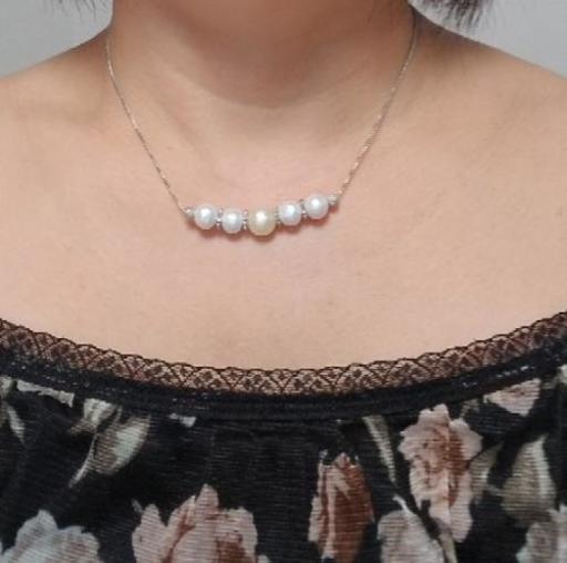 手作りコットンパールネックレス ゆかぽん 深谷のアクセサリー ネックレス の中古 古着あげます 譲ります ジモティーで不用品の処分