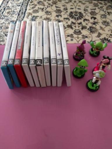 WiiU，Wii用ソフト10本とスプラトゥーンアミーボ5体