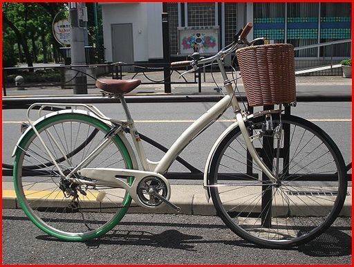 ★リサイクル(再生)自転車・中古自転車・ファッションサイクル・27インチ・外装6段変速・アイボリー