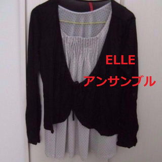 【美品】ELLE　アンサンブル　M