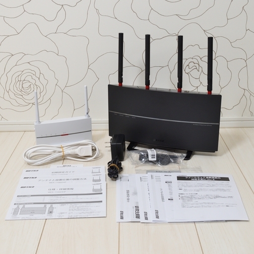 BUFFALO◆無線LAN親機 WXR-2533DHP2　無線LAN中継機 WEX-1166DHP◆バッファロー　Wi-Fiルーター 無線ルーター