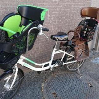 ▲取引中▲３人乗り子供前乗せ自転車。アサヒサイクル、シルバーリング、ベルメーレミニ白、合鍵あり。
