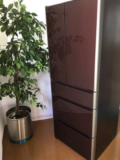 関東送料格安・美品 16年製 日立/HITACHI 真空チルド 冷凍冷蔵庫 R-G5200F 505L フレンチドア 6ドア クリスタルブラウン新鮮スリープ野菜室