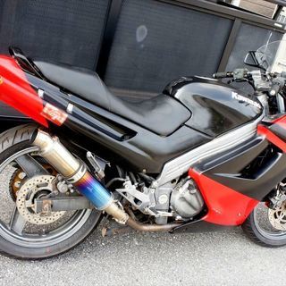 ZZR250 社外マフラー、スクリーン付き