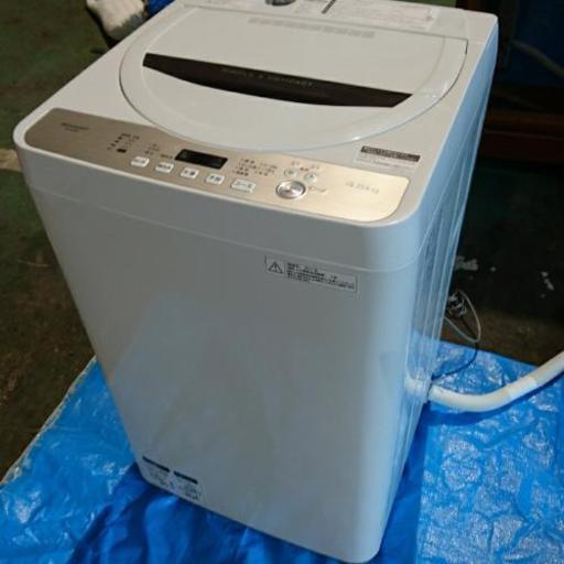 お取引中 2017シャープ 全自動洗濯機 4.5kg ES-GE4B-C ベージュ系 \n